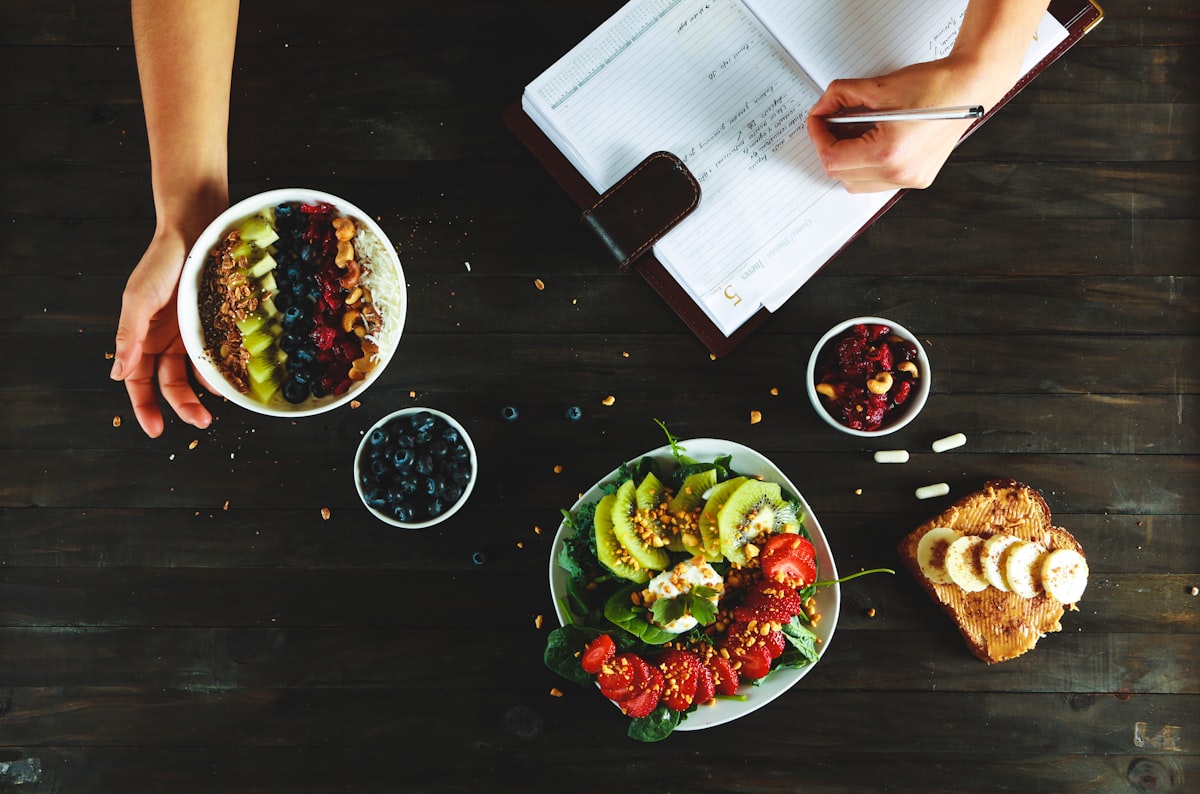 Health and wellness journey with nutrition